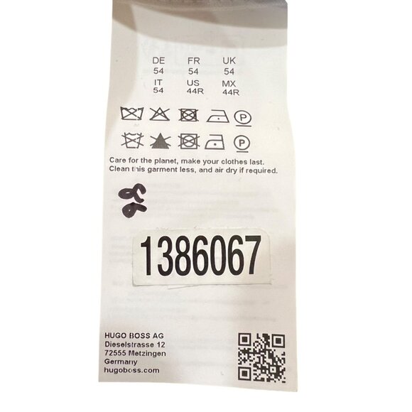 Hugo Boss Fine Check Dress Pants Wool Blend Tailored Fit Blue Mens Waist 39 NWOT - Picture 6 of 9